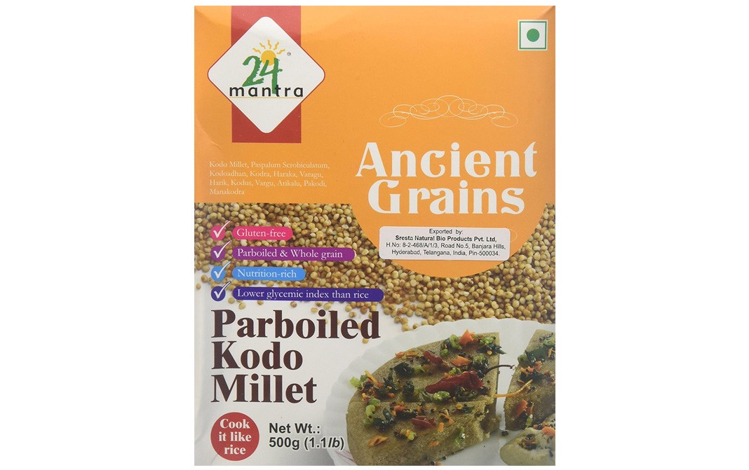 24 Mantra Ancient Grains Parboiled Kodo Millet   Box  500 grams